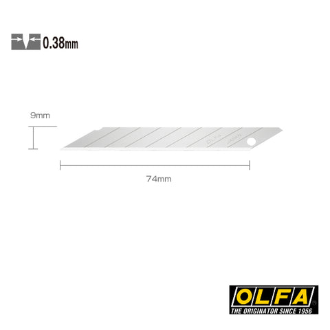 Cuchilla de repuesto Olfa DKB-5 (5 piezas), cuchilla desprendible de 30° para cortador de 9 mm SAC-1