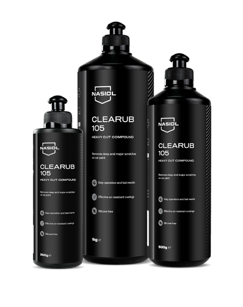 Nasiol Clearub 105 – Pulimento de corte intenso para defectos de pintura graves 500 g