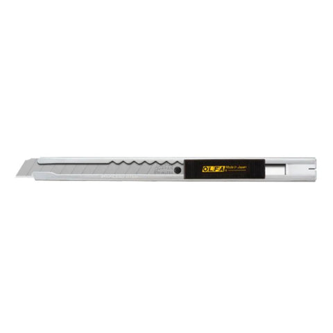 Cortador de acero inoxidable Olfa SVR-1 + 2 cuchillas extra de acero inoxidable de 9 mm, bloqueo automático