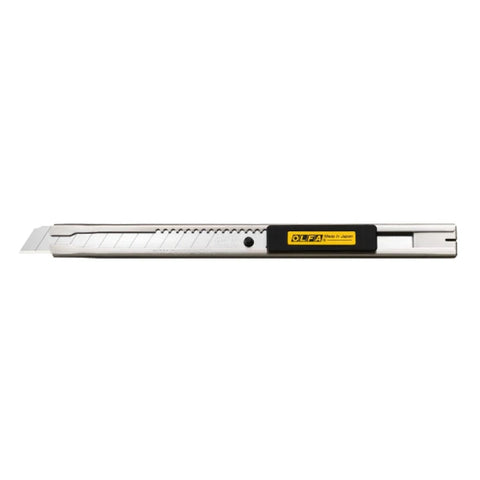 Cortador de acero inoxidable Olfa SVR-2 + 2 cuchillas extra de acero inoxidable de 9 mm, bloqueo automático