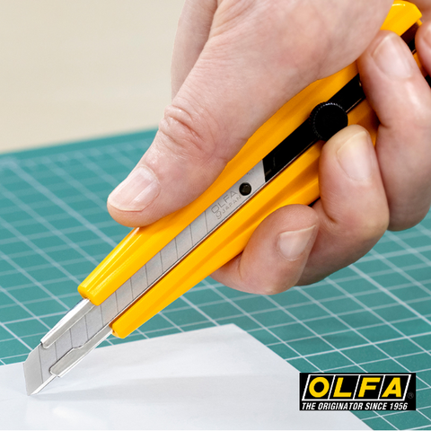 Cúter Olfa 300 - 9 mm - con mango extra ancho y rueda de bloqueo