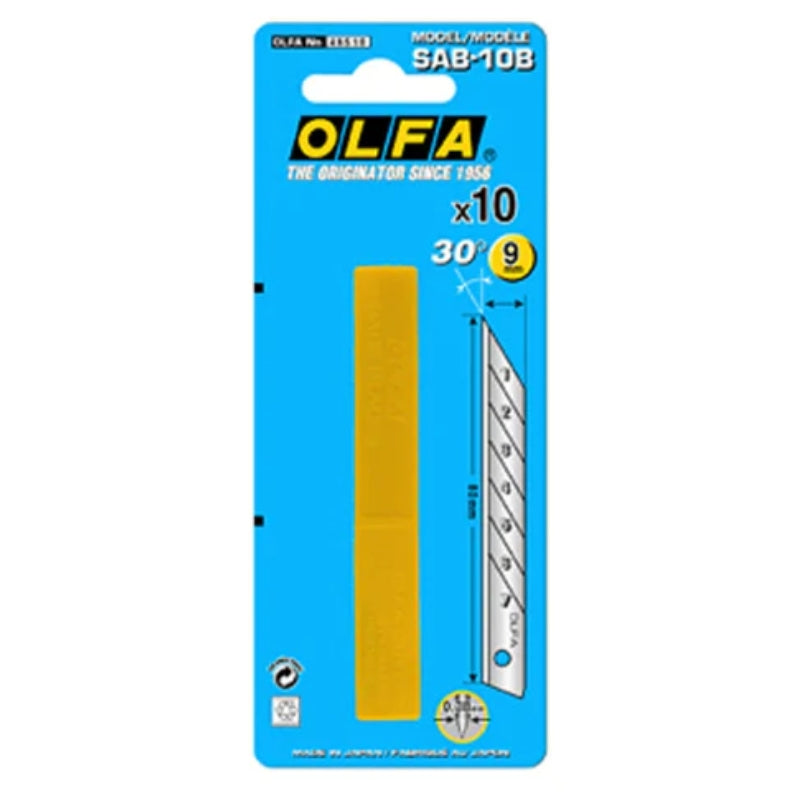 Cuchilla de repuesto Olfa SAB-10B (10 piezas) Cuchilla desprendible de 30° para cortador SAC-1