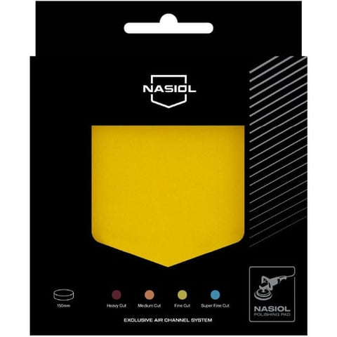 Disco de pulido Nasiol de corte fino (150 mm, amarillo) con sistema de canal de aire