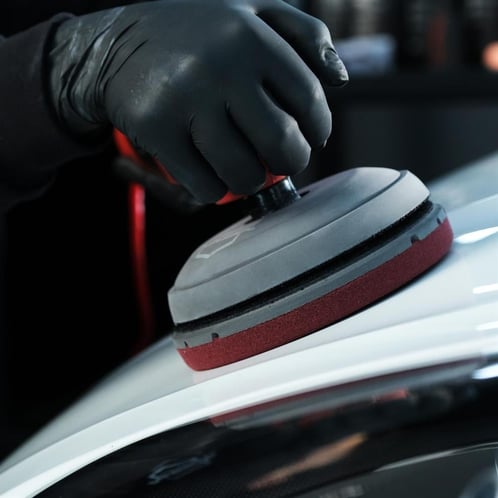 Disco de pulido Nasiol de corte pesado de 150 mm (rojo burdeos) con sistema de canal de aire