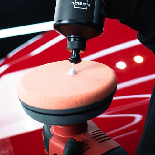 Disco de pulido Nasiol de corte medio de 150 mm (naranja) con sistema de canal de aire