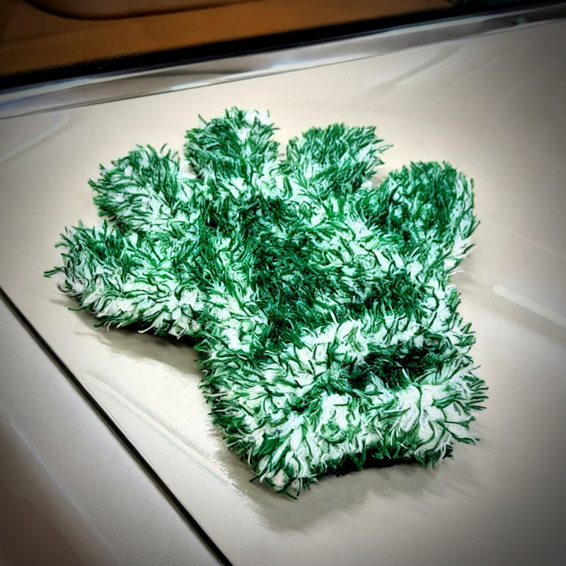 Maxprotect Care - Guante de lavado de cinco dedos - Guante de lavado de vellón coral