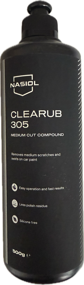 Nasiol Clearub 305 – Pulimento de corte medio para un acabado de pintura perfecto 500 g