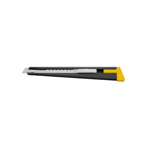 Cúter Olfa 180 Black de 9 mm, cuerpo totalmente metálico, diseño delgado