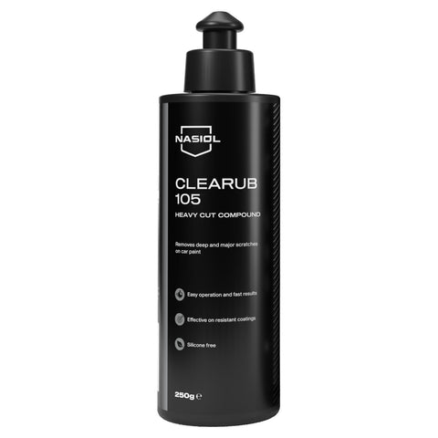Nasiol Clearub 105 – Pulimento de corte intenso para defectos de pintura graves 500 g