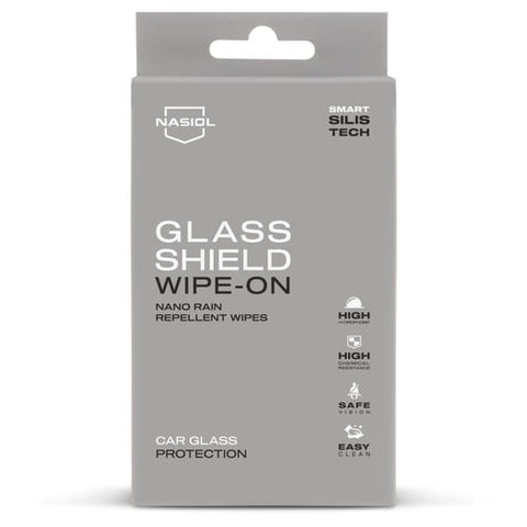 Nasiol GlasShield Wipe-On: toallitas repelentes de lluvia nano para una visión clara en cualquier clima
