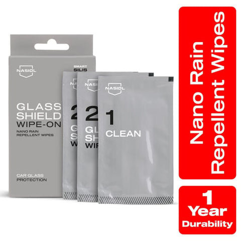 Nasiol GlasShield Wipe-On: toallitas repelentes de lluvia nano para una visión clara en cualquier clima