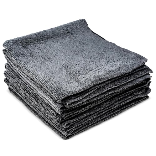 Paños de microfibra Nasiol Wipe & Buff – 10 piezas (gris claro, 40×40 cm, 320 g/m²)